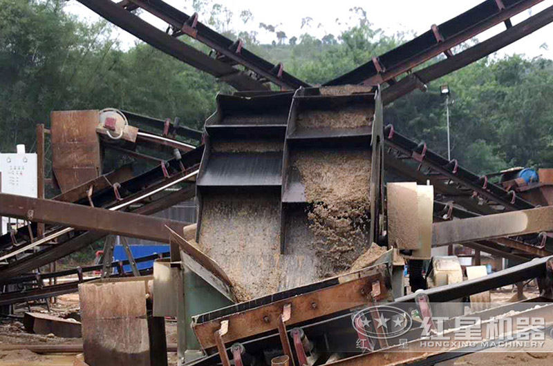 經過洗砂機清洗的物料更干凈