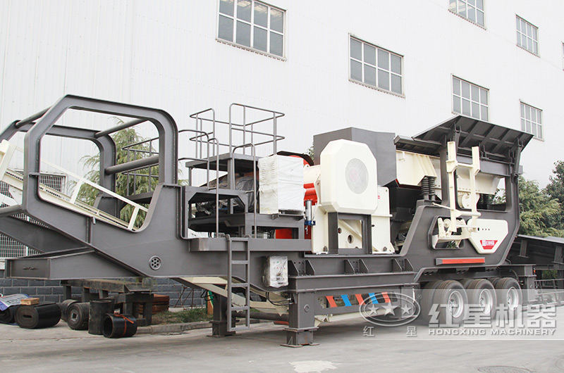 鄂破移動式破碎機(jī)，對建筑垃圾給料+粗碎+除鐵